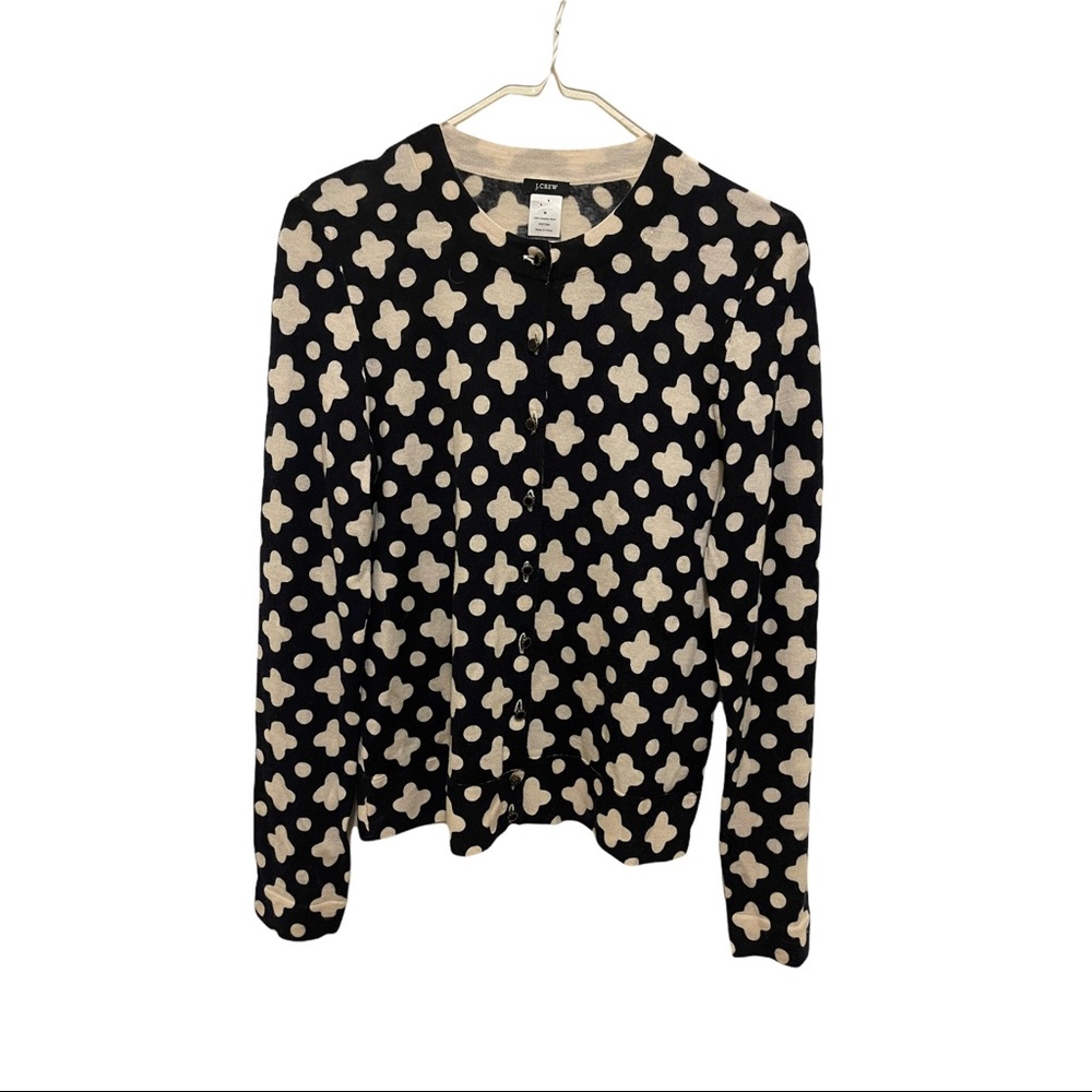 JCrew 100% merino wool patterned cardigan